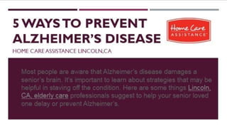 ways to prevent alzheimer’s disease | PPTX