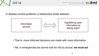 In disease control problems, a relationship exists between:
• That is, more informed decisions are made with more informat...
