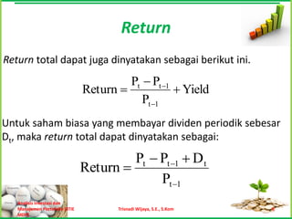 Return dan Risiko Aset Tunggal | PDF