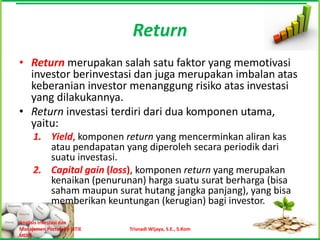 Return dan Risiko Aset Tunggal