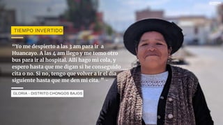 TIEMPO INVERTIDO
GLORIA - DISTRITO CHONGOS BAJOS
 