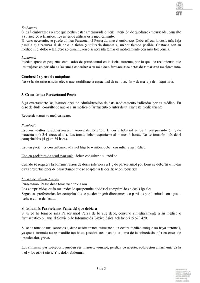 Prospecto paracetamol.