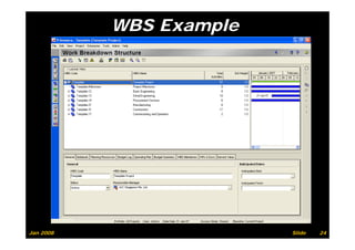 WBS Example




Jan 2008                 Slide   24
 