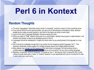 Perl 6 in Kontext
 