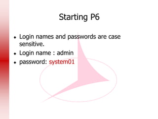 P6 Log P6 Presentation basics for project control managers and planners | PDF