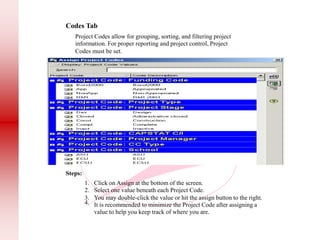 Project Code In Project Management P6 Presentation basics for project control managers and planners | PDF