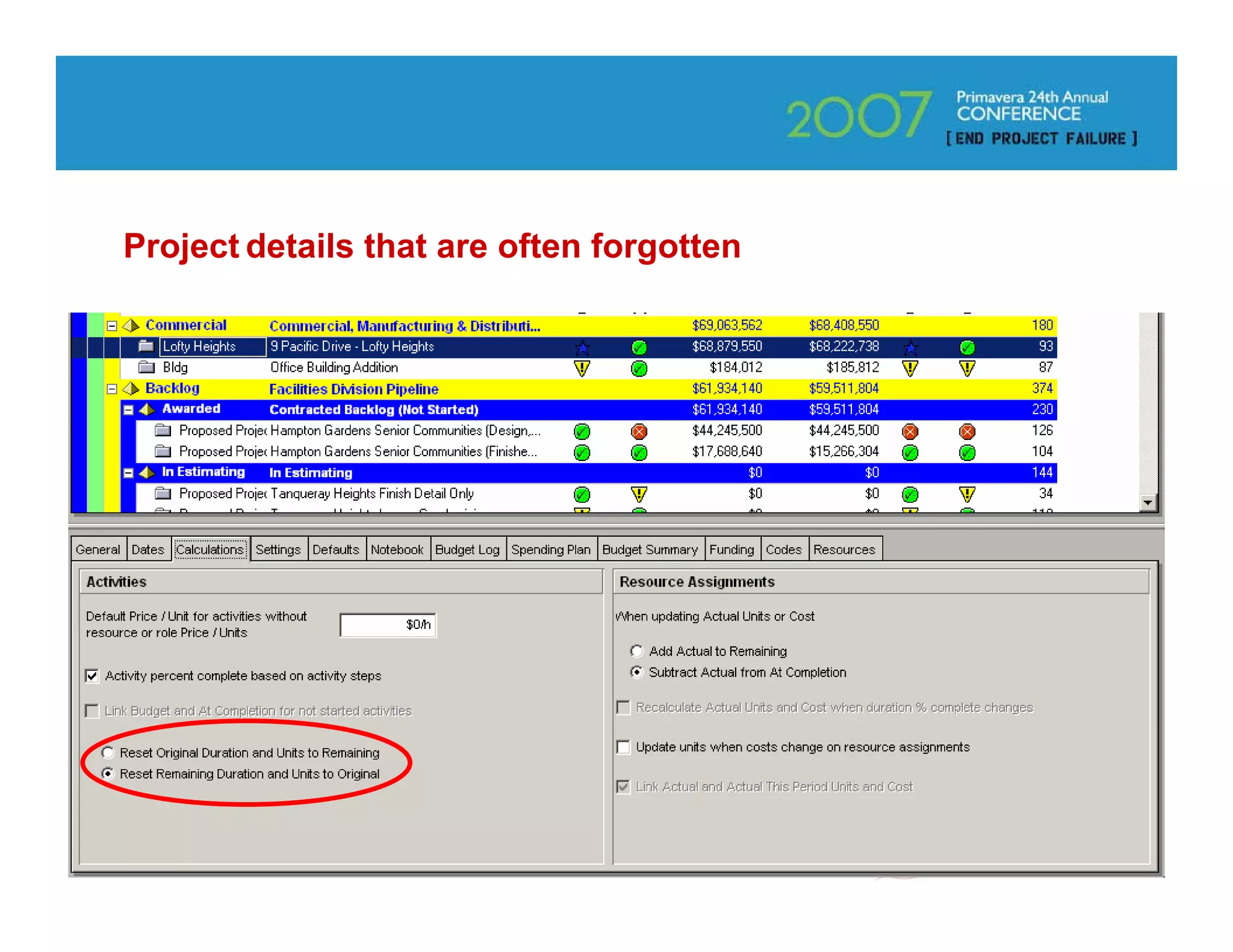 Project details that are often forgotten




                                           41
 