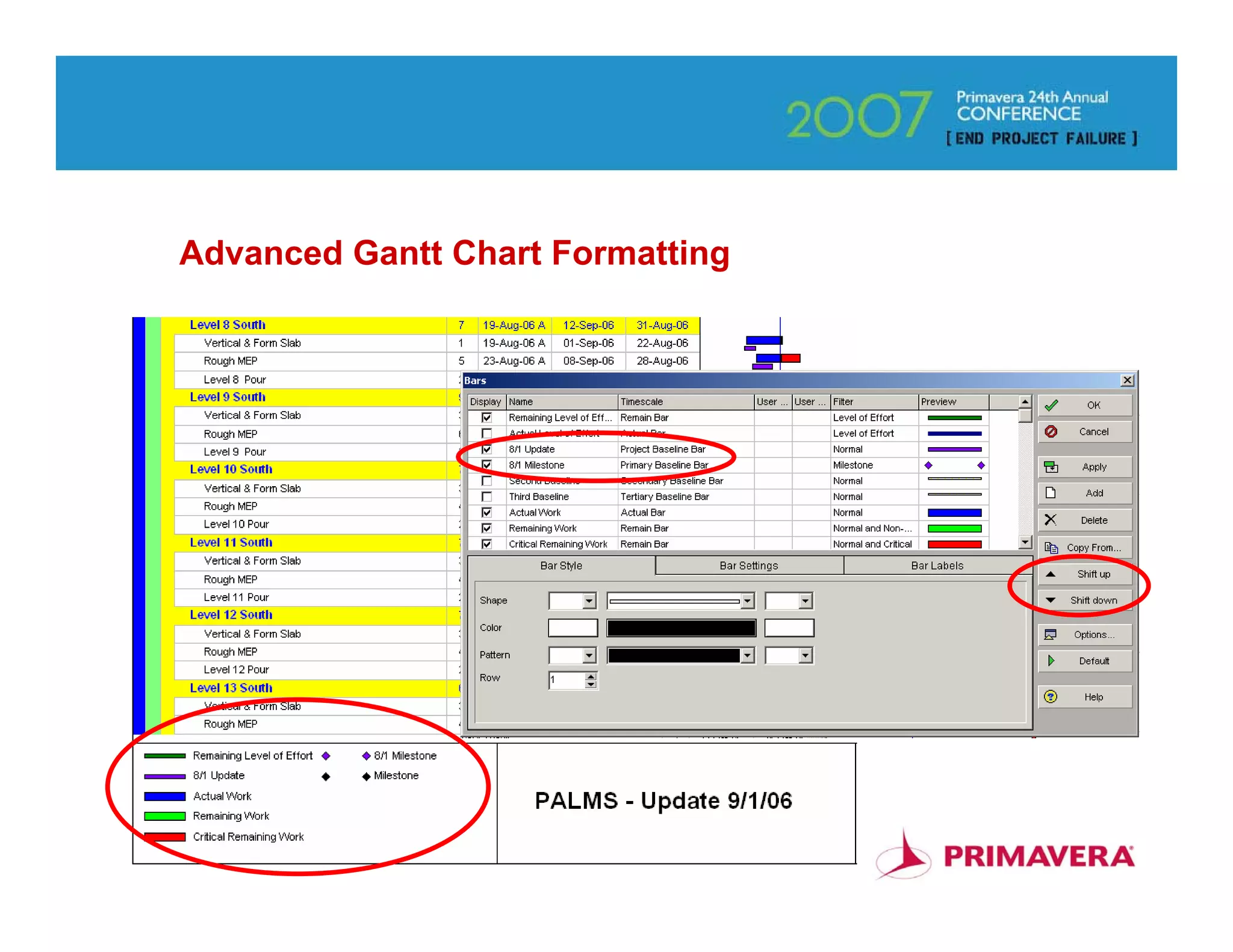 Advanced Gantt Chart Formatting




                                  72
 