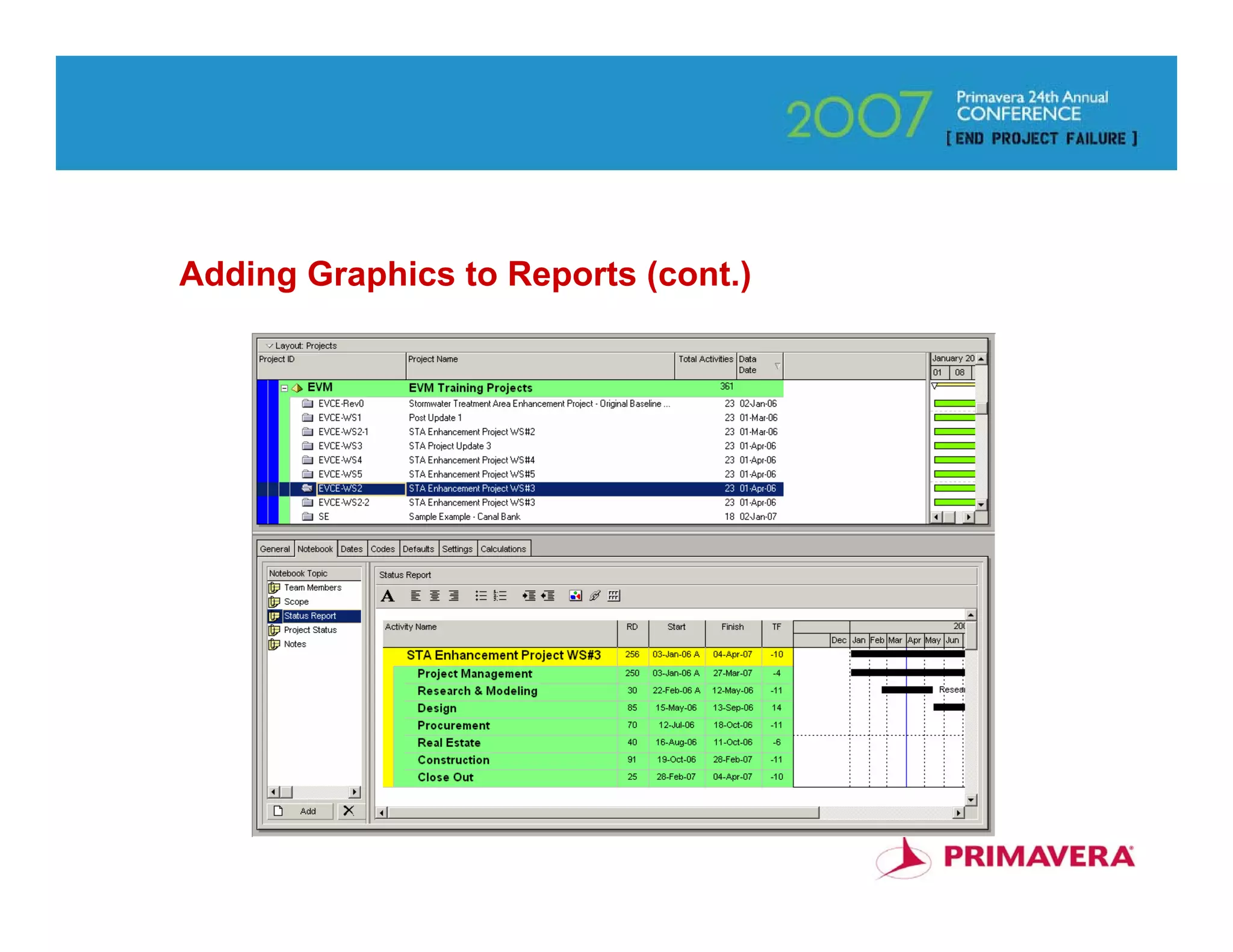 Adding Graphics to Reports (cont.)




                                     82
 