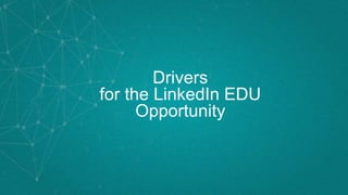 Drivers
for the LinkedIn EDU
Opportunity
 