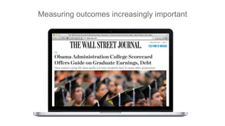 Measuring outcomes increasingly important
 