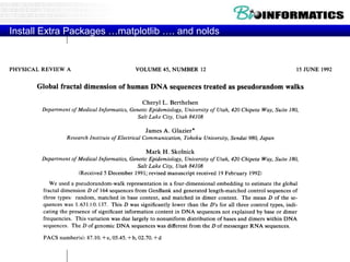 Install Extra Packages …matplotlib …. and nolds
 