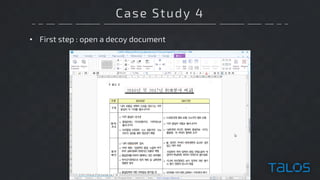 Case Study 4
• First step : open a decoy document
 