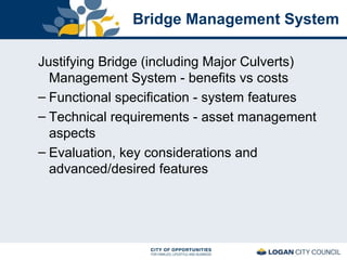 Bridge Asset Management System and Practices at Small Bridges ...