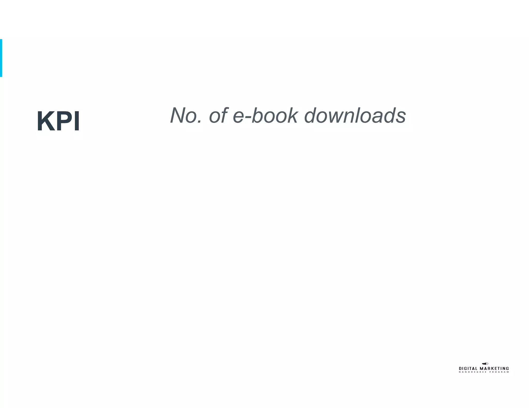 KPI No. of e-book downloads
 