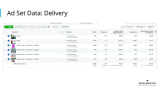 Ad Set Data: Delivery
 