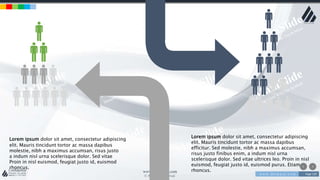 w w w . D o m a i n . c o m Page 129
www.MainSlide.com
© All Rights Reserved.
Confidential
Lorem ipsum dolor sit amet, consectetur adipiscing
elit. Mauris tincidunt tortor ac massa dapibus
molestie, nibh a maximus accumsan, risus justo
a indum nisl urna scelerisque dolor. Sed vitae
Proin in nisl euismod, feugiat justo id, euismod
rhoncus.
Lorem ipsum dolor sit amet, consectetur adipiscing
elit. Mauris tincidunt tortor ac massa dapibus
efficitur. Sed molestie, nibh a maximus accumsan,
risus justo finibus enim, a indum nisl urna
scelerisque dolor. Sed vitae ultrices leo. Proin in nisl
euismod, feugiat justo id, euismod purus. Etiam
rhoncus.
 