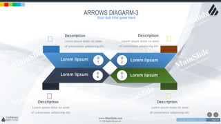 w w w . D o m a i n . c o m Page 19
www.MainSlide.com
© All Rights Reserved.
Confidential
ARROWS DIAGARM-3
0
1
0
4
0
2
0
3
Lorem ipsum dolor sit amet
of consectetur adipiscing elit.
Description
Lorem ipsum dolor sit amet
of consectetur adipiscing elit.
Description
Lorem ipsum dolor sit amet
of consectetur adipiscing elit.
Description
Lorem ipsum dolor sit amet
of consectetur adipiscing elit.
Description
Lorem Iipsum Lorem Iipsum
Lorem IipsumLorem Iipsum
Your sub title goes here
 