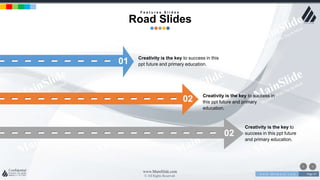 w w w . D o m a i n . c o m Page 67
www.MainSlide.com
© All Rights Reserved.
Confidential
02 Creativity is the key to success in
this ppt future and primary
education.
01 Creativity is the key to success in this
ppt future and primary education.
02
Creativity is the key to
success in this ppt future
and primary education.
F e a t u r e s S l i d e s
Road Slides
 