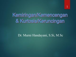 1
Dr. Murni Handayani, S.Si, M.Sc
 
