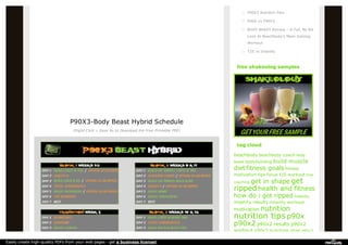 body beast p90x3 hybrid schedule and calendar pdf