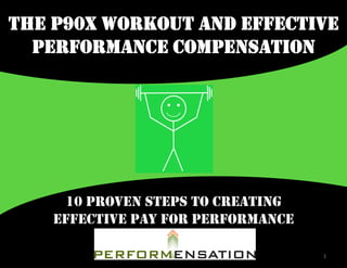 THE P90X WORKOUT AND EFFECTIVE
  PERFORMANCE COMPENSATION




     10 PROVEN STEPS TO CREATING
    EFFECTIVE PAY FOR PERFORMANCE

                                    !"
 