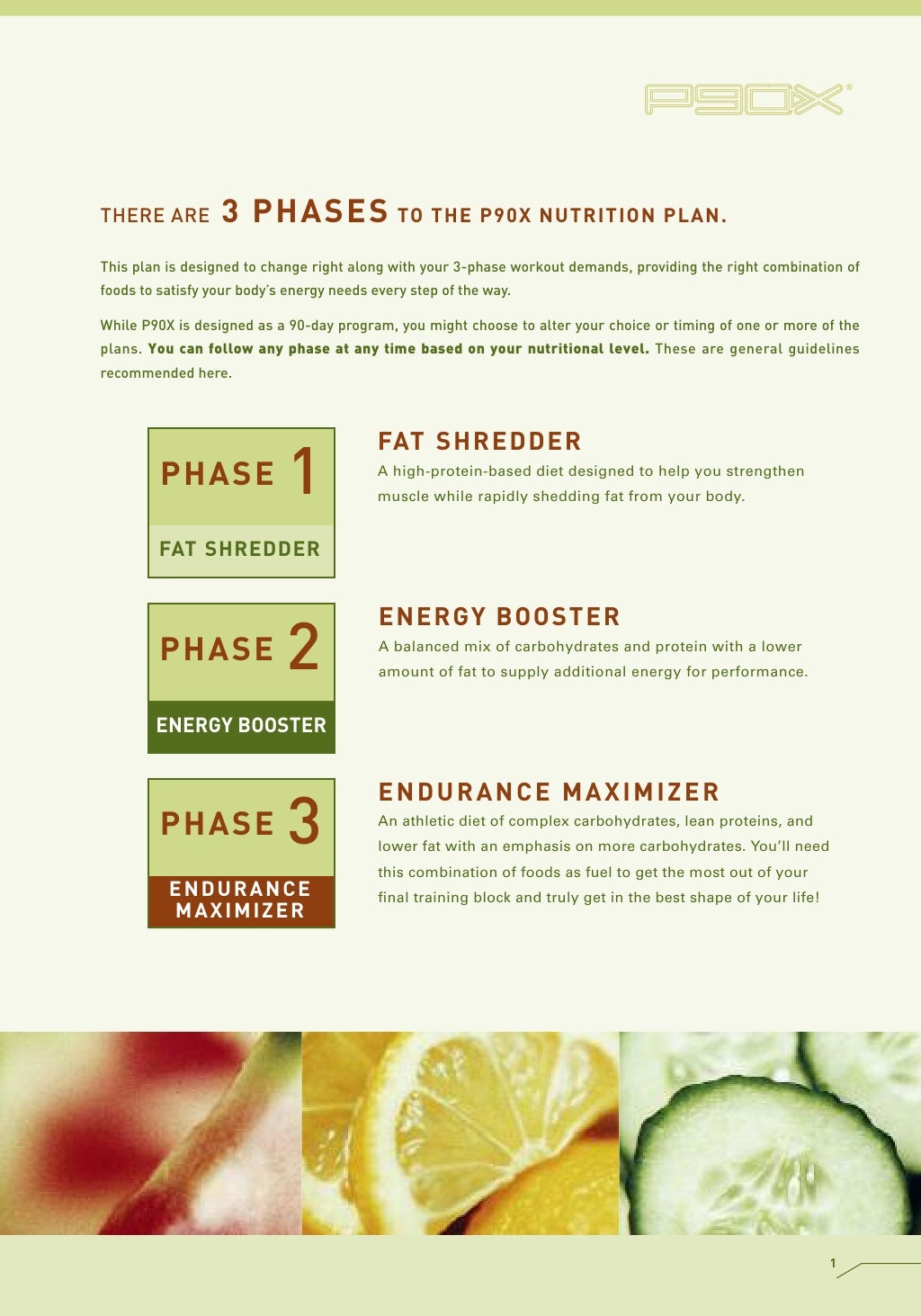 P90x diet plan