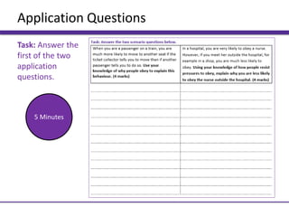 Application Questions
Task: Answer the
first of the two
application
questions.
5 Minutes
 