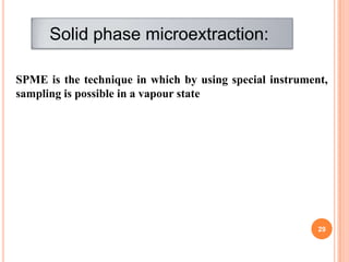 solid phase extraction and application | PPTX