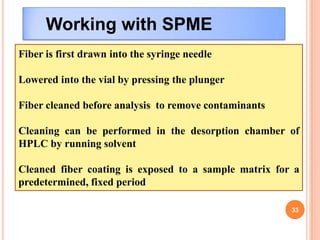 solid phase extraction and application | PPTX
