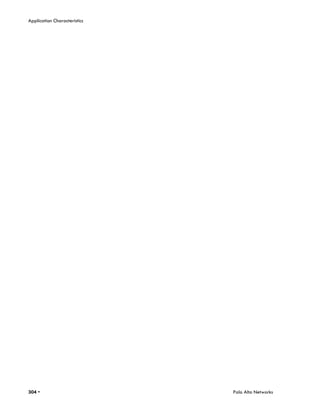Application Characteristics




304 •                         Palo Alto Networks
 