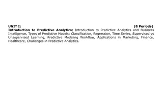 predictive analytics and spss predictive modeling | PPTX