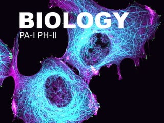 PA-I PH-II
BIOLOGY
 