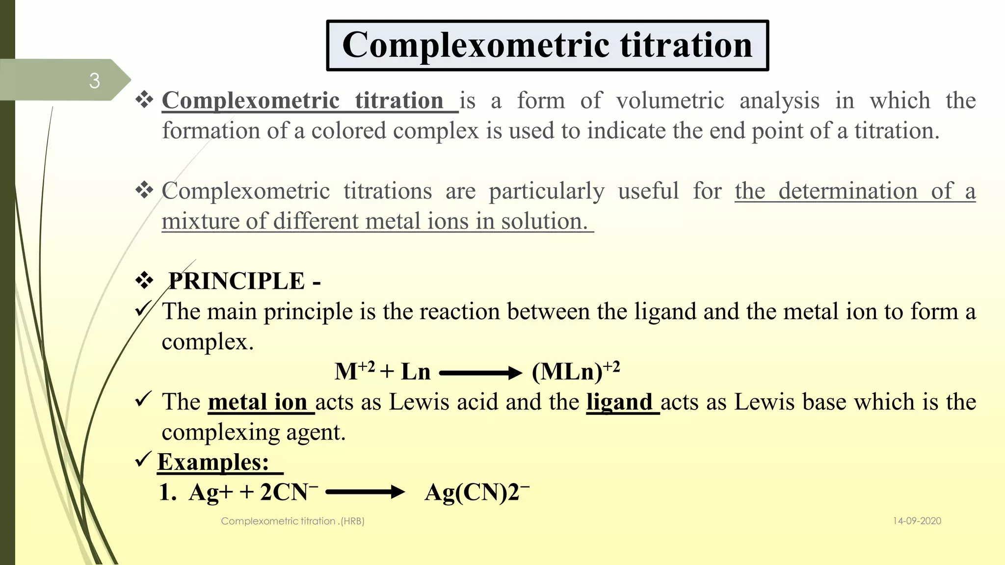 PAI Complexometric titration.(HRB) PPT
