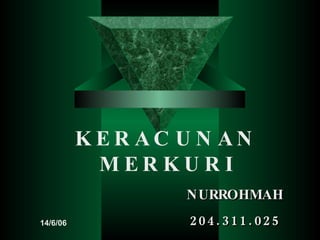KERACUNAN   MERKURI NURROHMAH 204.311.025 14/6/ 06 