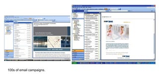 100s of email campaigns.

 