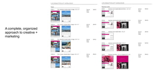 A complete, organized
approach to creative +
marketing

 