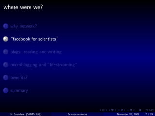 What can science networking online do for you