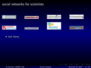 What can science networking online do for you