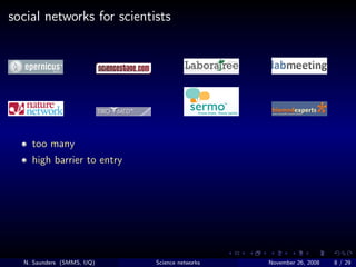 What can science networking online do for you