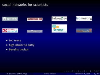 What can science networking online do for you