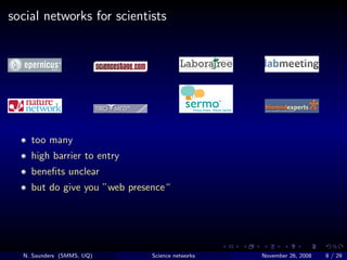 What can science networking online do for you