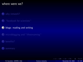 What can science networking online do for you