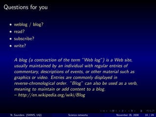 What can science networking online do for you