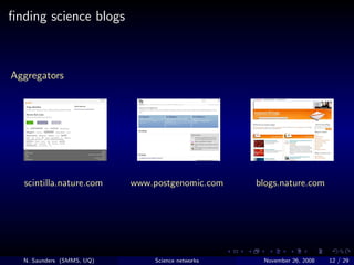 What can science networking online do for you
