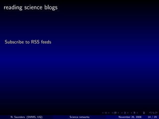 What can science networking online do for you