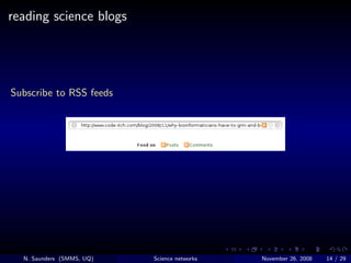 What can science networking online do for you