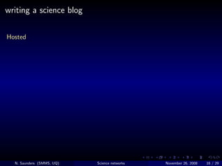 What can science networking online do for you
