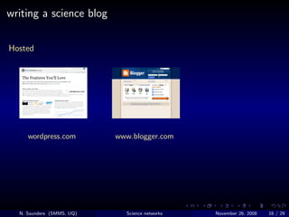 What can science networking online do for you