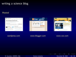 What can science networking online do for you